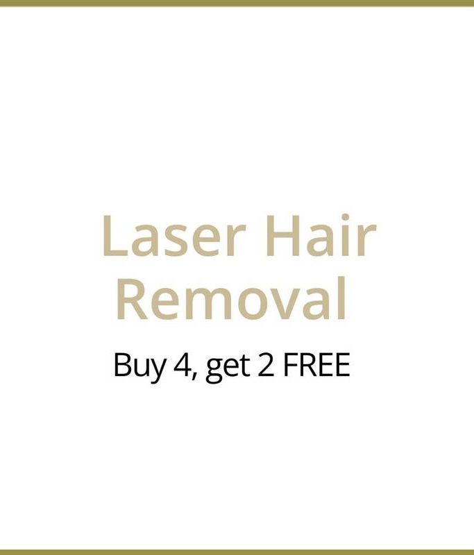 Laser Hair Removal Promo -- Buy 4, Get 2 FREE!