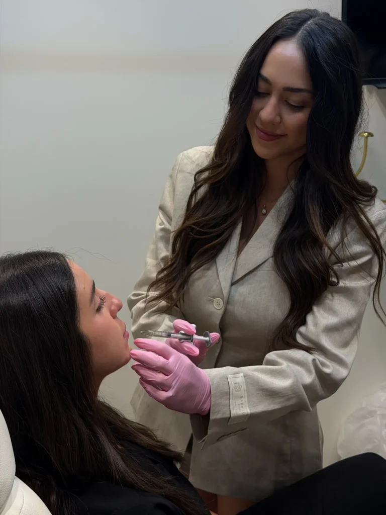 Licensed injector performing a Botox Lip Flip at Vibrant Skin Bar in Phoenix, AZ