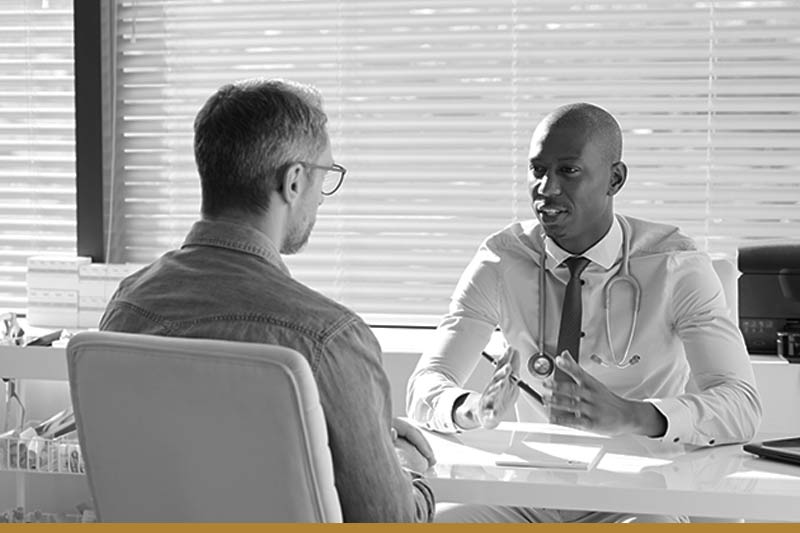A visit to the doctor's office before a total testosterone test.