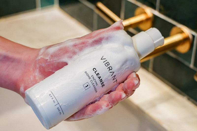 Vibrant Cleanse product as recommended by skin experts.