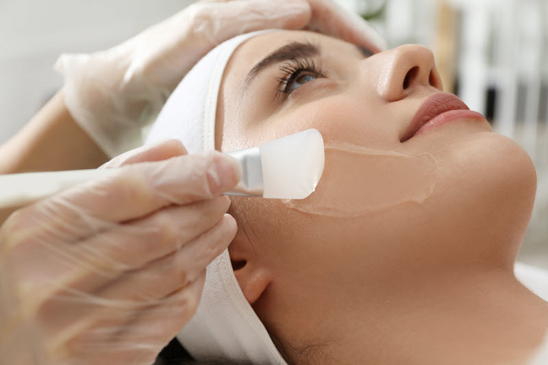 A chemical peel treatment.