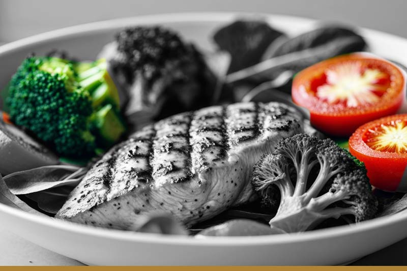 Balanced diet for improved cortisol levels and gut health