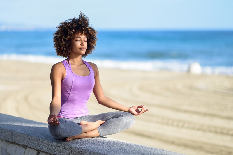Meditation for de-stressing and improving skin elasticity